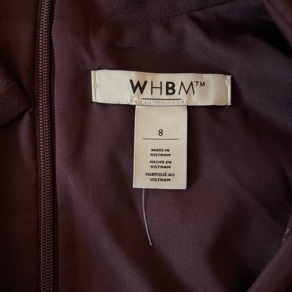 White House Black Market Burgundy Pleated Collar Jumpsuit Sz 8 Holidays Dressy - Picture 4 of 16